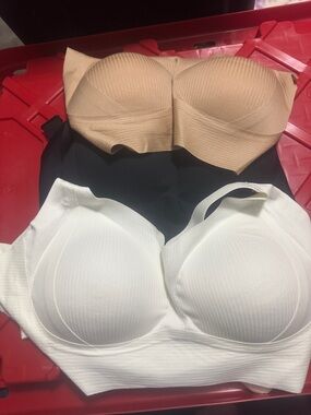 Seamless Strapless T-Shirt Bra - White, Nude, Black